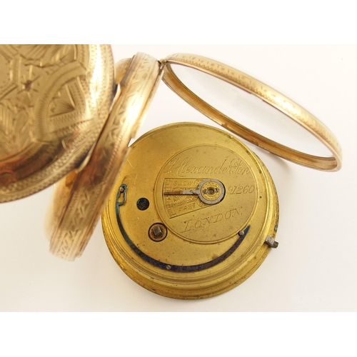 624 - A 9ct gold open face pocket watch