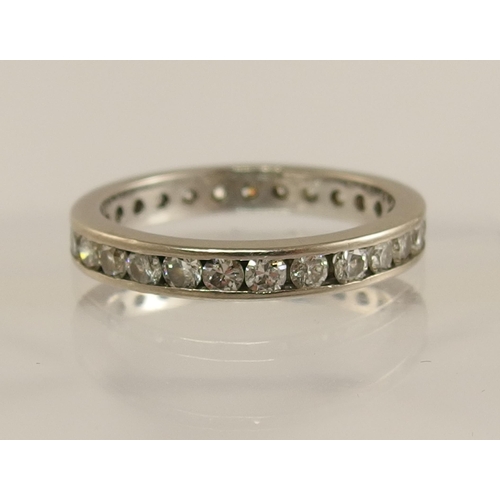 631 - An 18ct white gold full eternity ring