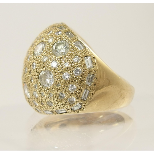 640 - A diamond set statement ring