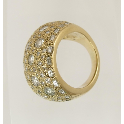 640 - A diamond set statement ring