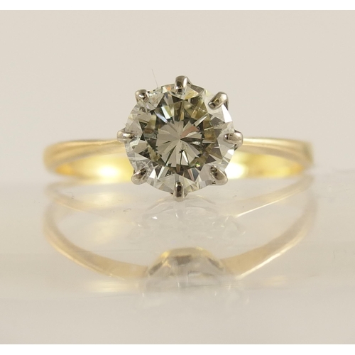 651 - An estimated approx. 1.12ct diamond solitaire ring