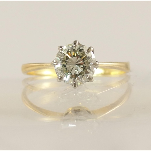 651 - An estimated approx. 1.12ct diamond solitaire ring