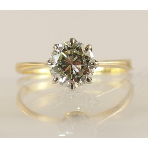 651 - An estimated approx. 1.12ct diamond solitaire ring