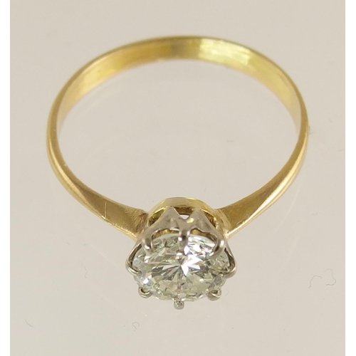 651 - An estimated approx. 1.12ct diamond solitaire ring