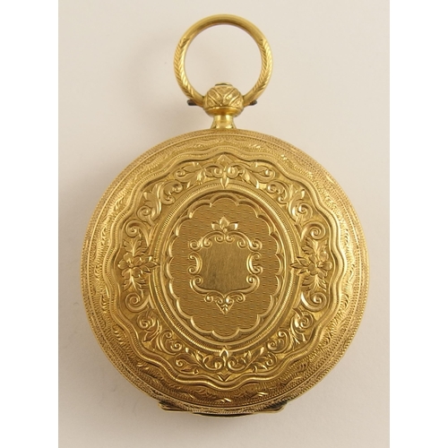 669 - An 18ct gold open face pocket watch