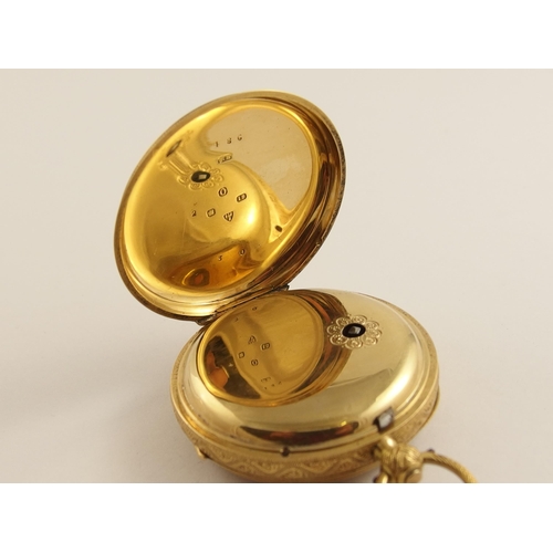 669 - An 18ct gold open face pocket watch