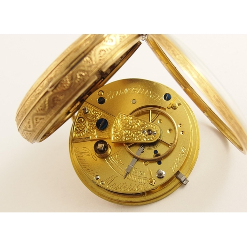 669 - An 18ct gold open face pocket watch