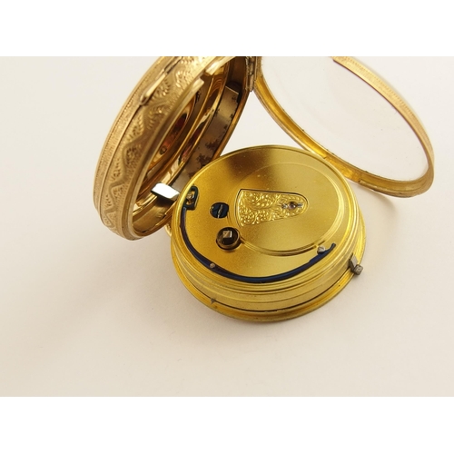 669 - An 18ct gold open face pocket watch