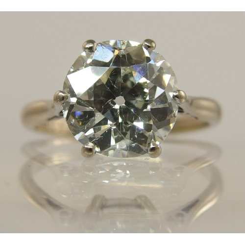 676 - A substantial diamond solitaire ring