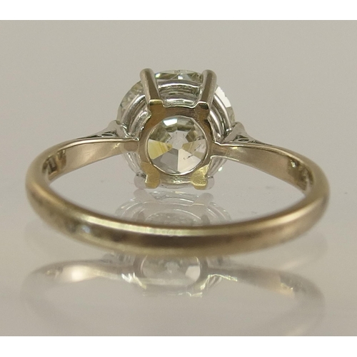 676 - A substantial diamond solitaire ring
