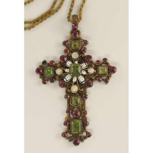 697 - An Austro-Hungarian cross pendant