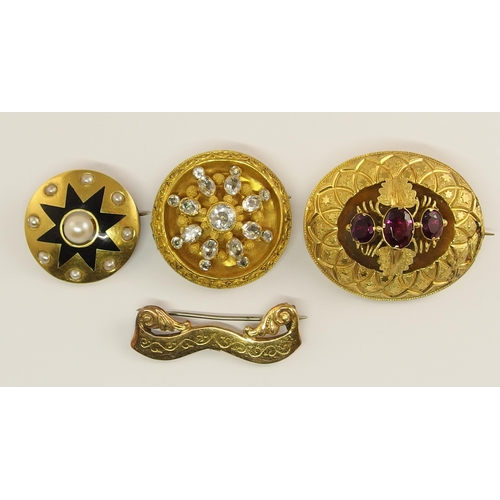 698 - Four Victorian and later brooches