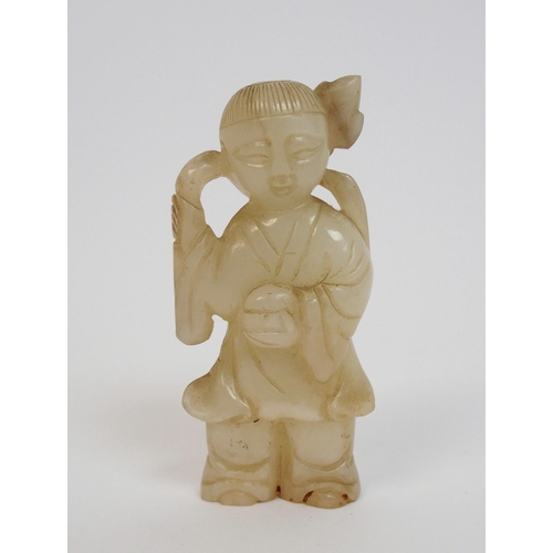 70 - A Chinese hardstone carving of a young boy