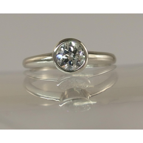 719 - A platinum solitaire diamond ring of estimated approx 0.60cts