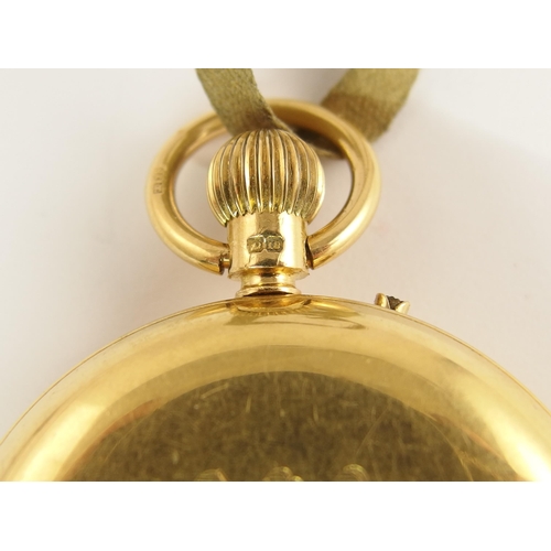 720 - An 18ct gold small pocket watch