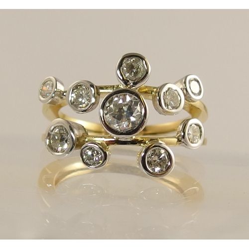 721 - An 18ct gold diamond cluster ring of approx 1.20cts