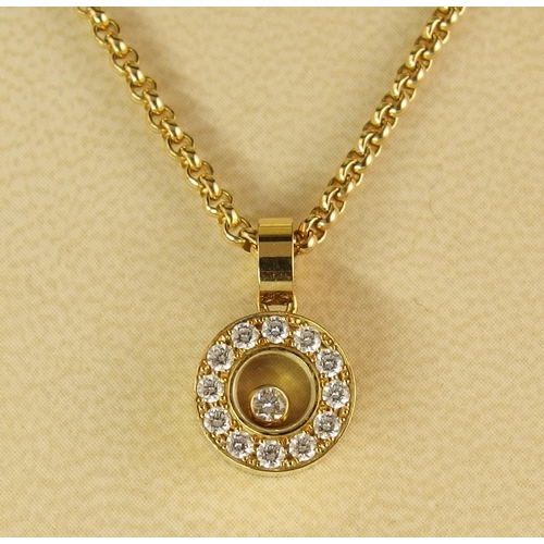 726 - A Chopard 18ct gold happy diamonds pendant