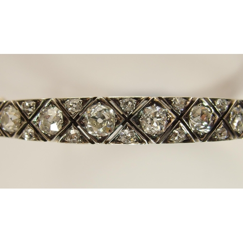 731 - An early 20th century diamond bangle