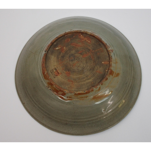 75 - A Chinese celadon saucer dish