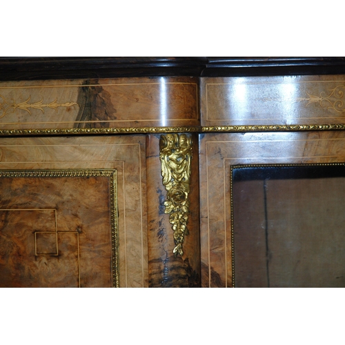 801 - A Victorian walnut credenza