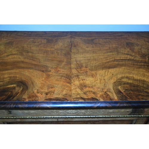 801 - A Victorian walnut credenza