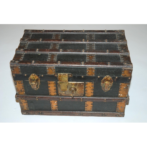 804 - A Victorian ebonised oak miniature cabinet