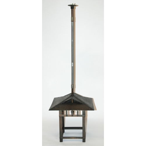 805 - An oxidised copper hall lantern