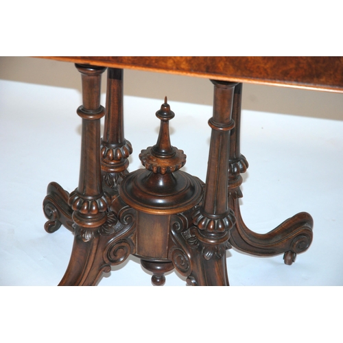 806 - A Victorian walnut card table