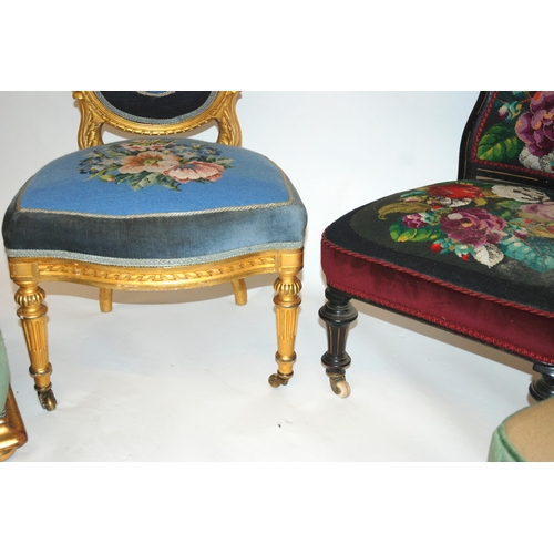 810 - A Louis XV style giltwood salon chair