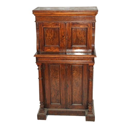 812 - A Victorian rosewood collector's cabinet