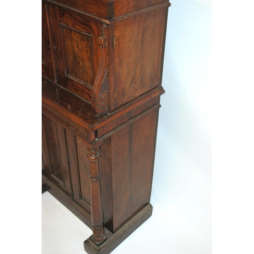 812 - A Victorian rosewood collector's cabinet