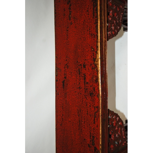 815 - A Chinese red lacquer altar table