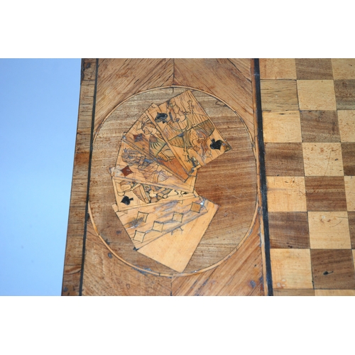 820 - A Dutch marquetry rosewood card table