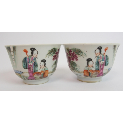 102 - A pair of Chinese tea bowls