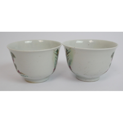 102 - A pair of Chinese tea bowls