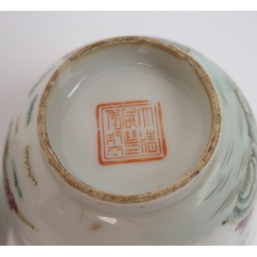 102 - A pair of Chinese tea bowls