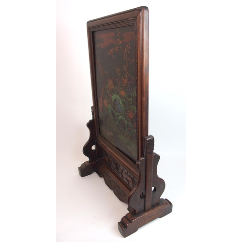 110 - A Chinese hardwood table screen