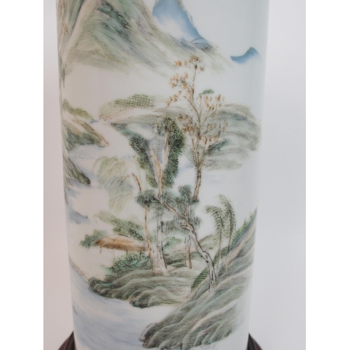 114 - A Chinese cylindrical vase