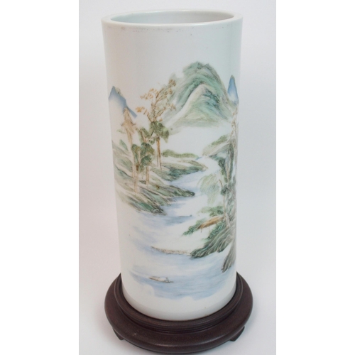 114 - A Chinese cylindrical vase