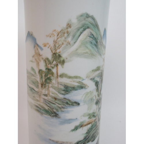 114 - A Chinese cylindrical vase