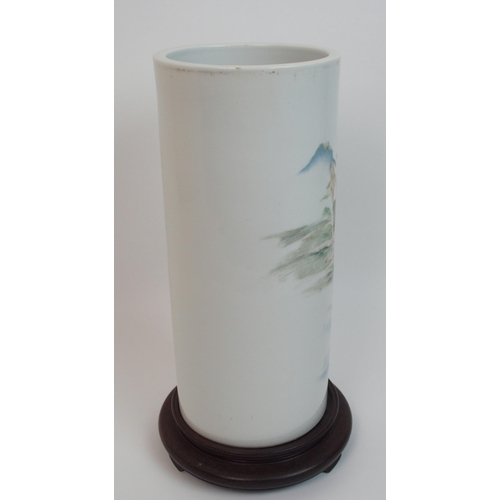 114 - A Chinese cylindrical vase