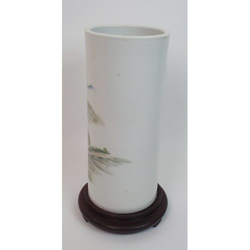 114 - A Chinese cylindrical vase