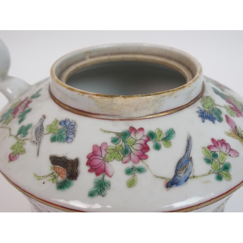 120 - A Cantonese famille rose teapot and cover