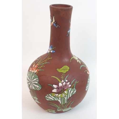 126 - A Chinese Yixing baluster vase