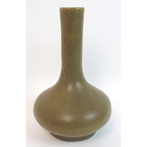 127 - A Chinese teadust baluster vase