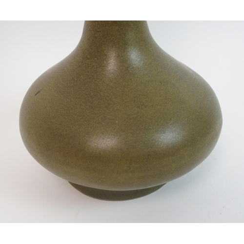 127 - A Chinese teadust baluster vase