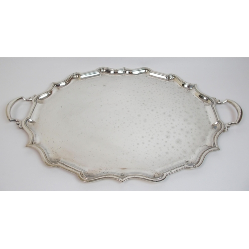 155 - A silver serving tray