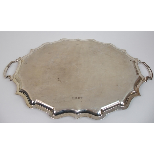 155 - A silver serving tray