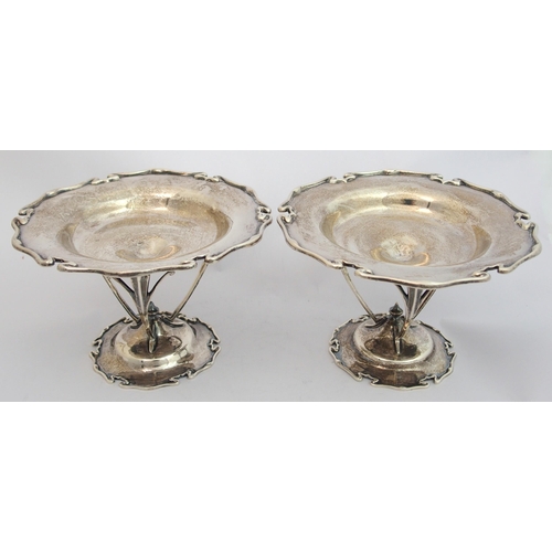 158 - A pair of silver tazzas