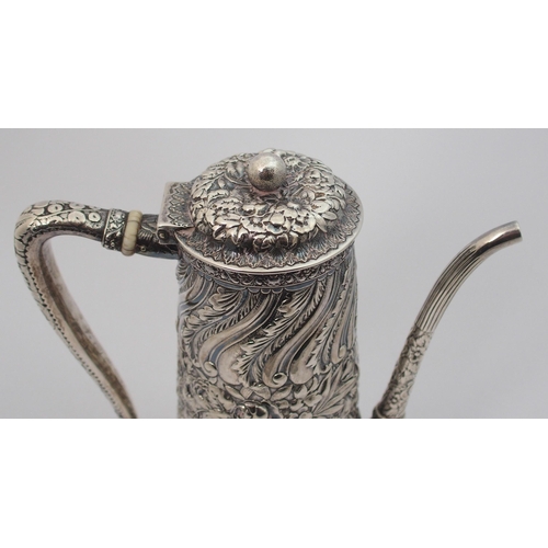 166 - A silver coffee pot